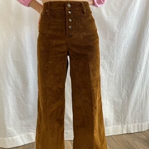 Corduroys wide legs pants